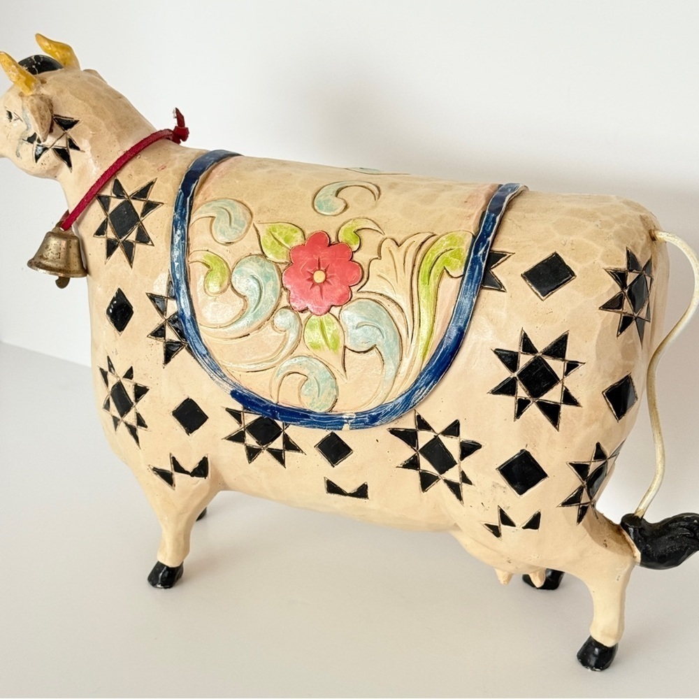 Jim Shore Quilted/Floral Cow Figurine - Picture 10 of 14